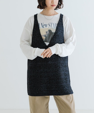 チュニックラメニットベスト