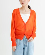 カシミヤミックスVネックカーディガン