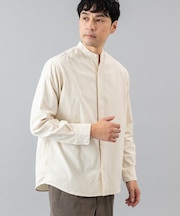 アーバンリラックスコーデュロイバンドシャツ