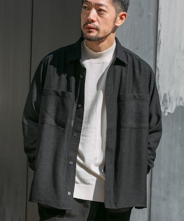 ツイードサイドポケットシャツ