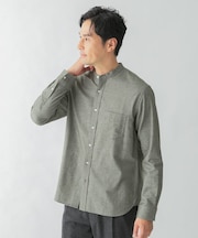 『抗菌 ／ 防臭』『XXLサイズあり』ハイパフォーマンスフランネルバンドカラーシャツ