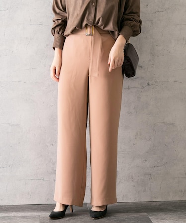 『スタイリスト川上さやか×ROSSO』ベルト付きパンツ∴