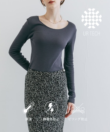 『UR TECH』クルーネックロングTシャツ