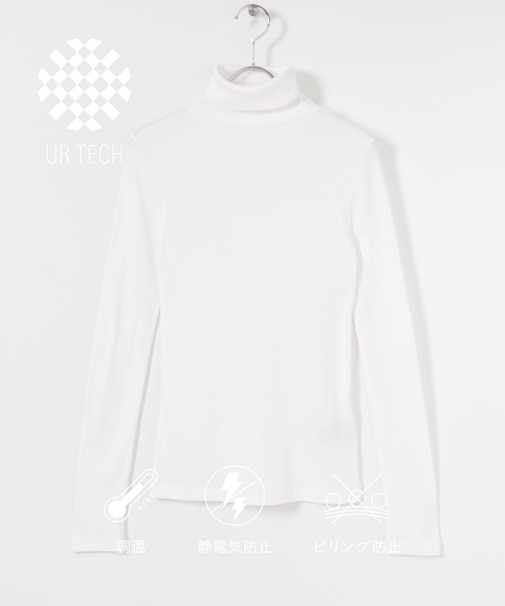 『UR TECH』タートルネックロングTシャツ