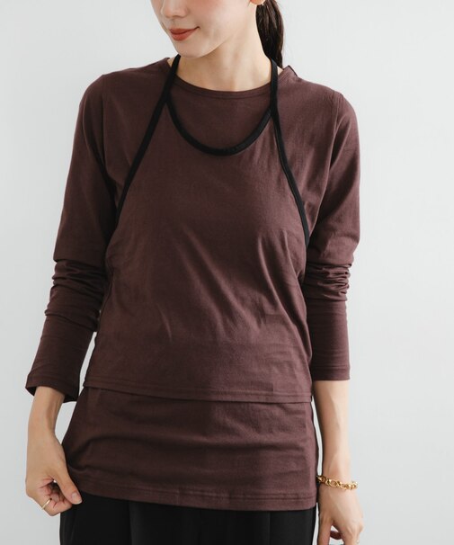 レイヤードデザインカットソー