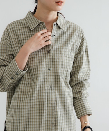 ネルチェックコットンシャツ