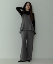 ヘリンボーンキャミ×パンツセットアップ