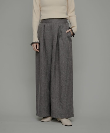 ウォッシャブルワイドタックイージーパンツ