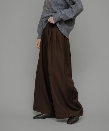 ウォッシャブルワイドタックイージーパンツ