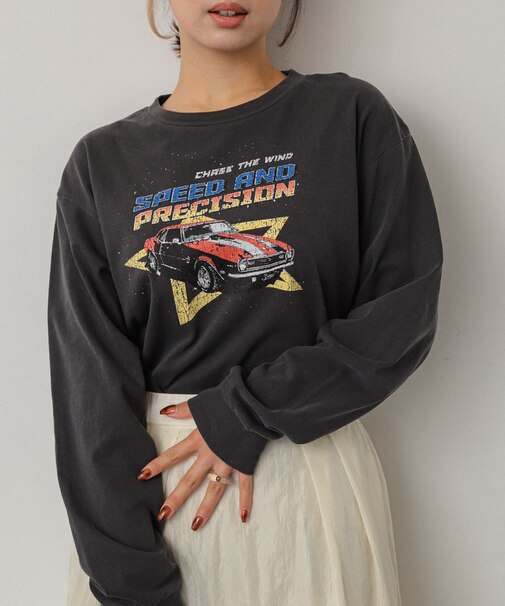 グラフィックロングTシャツ