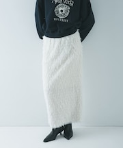 フリンジジャガードスカート