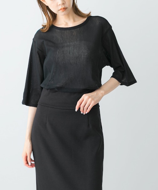 YENN　COTTON TULLE T-SHIRTS