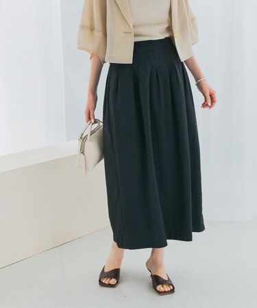 撥水UVピンタックコクーンスカート