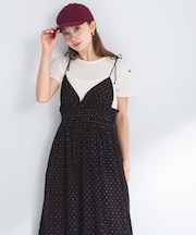 コットンドビーシャーリングキャミワンピース