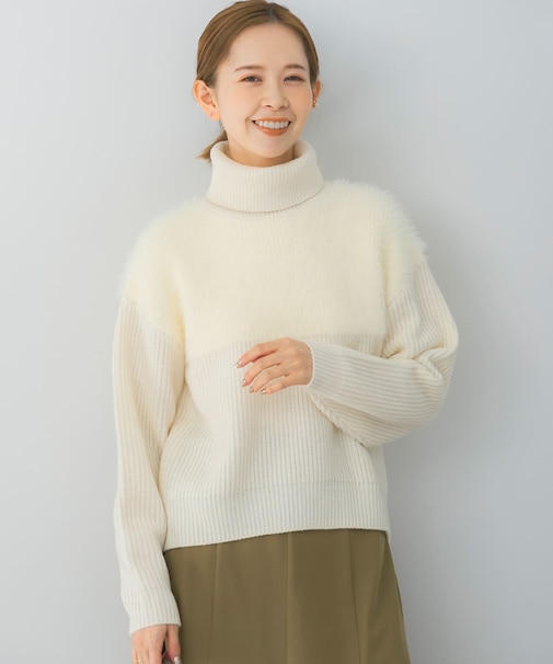 エアリーヤーンドッキングニットプルオーバー