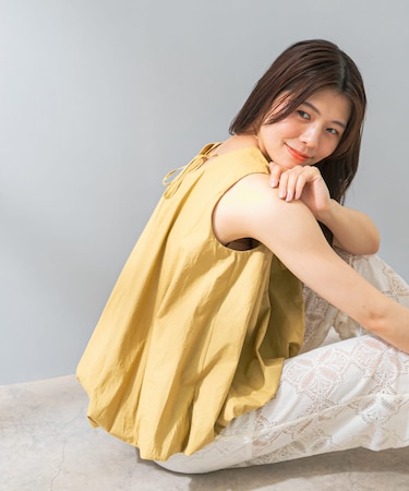 F by ROSSO ノースリーブバルーンヘムブラウス