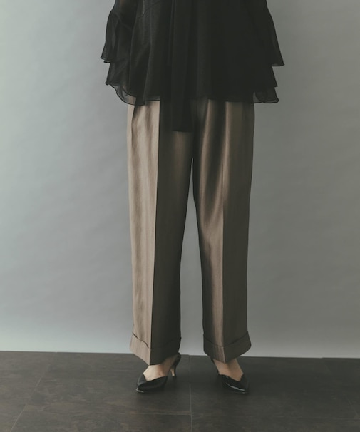 ブライトツイルタックパンツ