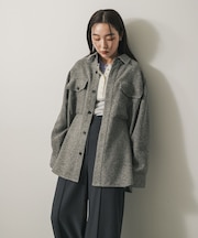 ウールライクオーバーシャツ