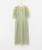 kaene　ボリュームスリーブレースドレス