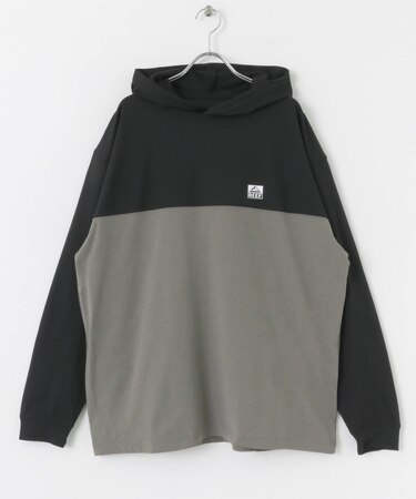 『吸収速乾／UVカット機能』REEF　バイカラーラッシュフーディ