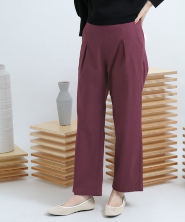 ストレッチワイドクロップドパンツ