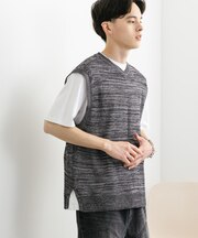 ミックスメランジVネックベスト