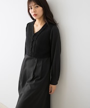 F by ROSSO　ツイードドッキングワンピース