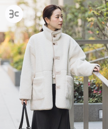 ECOPELフェイクムートンリバーシブルコート