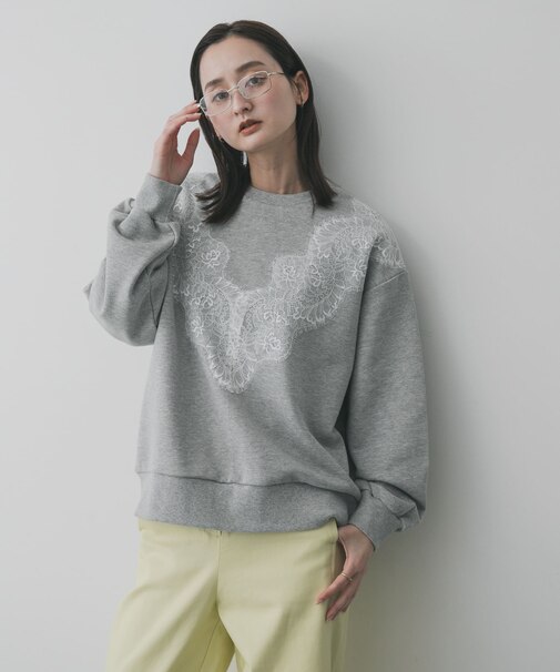 レースルーズスウェット