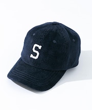 コーデュロイ刺繍キャップ