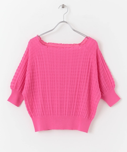 シアージャガードカラーニットトップ