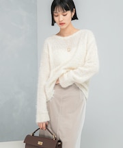 ラメシャギーニットプルオーバー