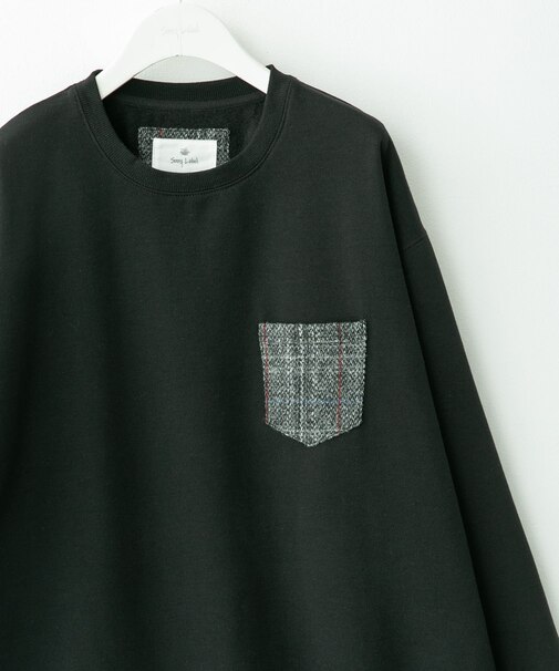 HARRIS TWEEDポケットスウェットプルオーバー
