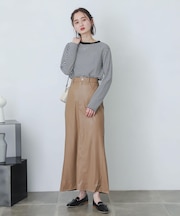 naturaglace×SENSE OF PLACE　『別注』ナチュラグラッセフェイクレザースカート