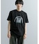キャットグラフィックプリントTシャツ A