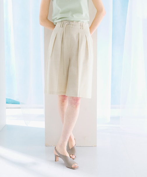リネンライクハーフパンツ