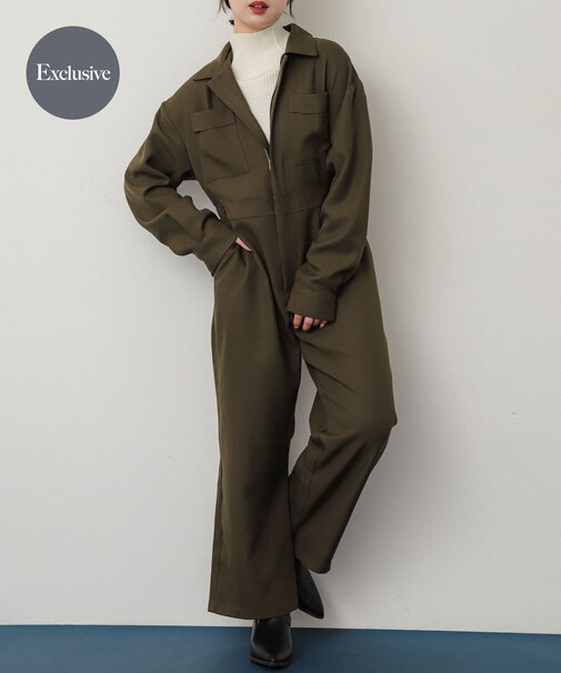 『別注』さらさ×SENSE OF PLACE ソフトツイルジャンプスーツ