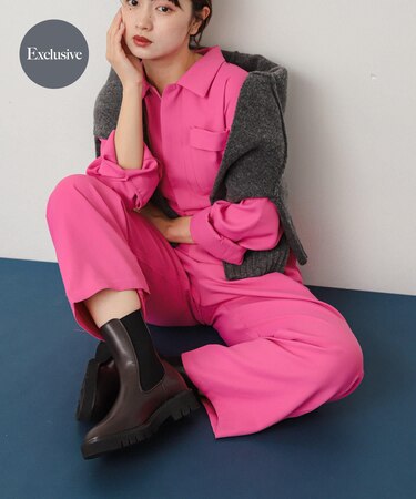 『別注』さらさ×SENSE OF PLACE ソフトツイルジャンプスーツ