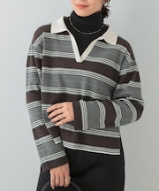 F by ROSSO　ラガーニットプルオーバー