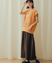 ギャザーボリュームニットスカート