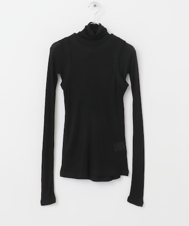 le　WOOL LAYERD TURTLE-NECK TOP
