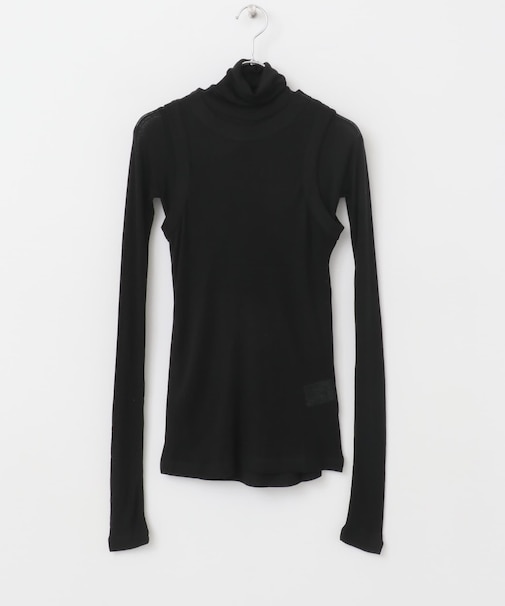 le　WOOL LAYERD TURTLE-NECK TOP