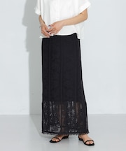 フラワーメッシュスカート