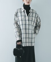 オンブレーチェックオーバーシャツ