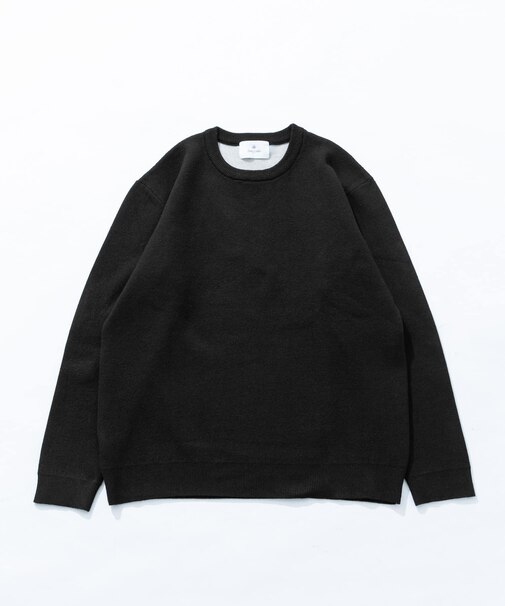 抗ピルウォッシャブルクルーネックニット
