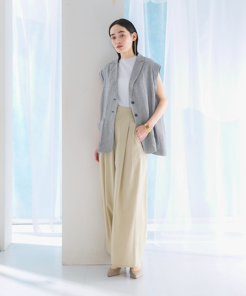 ハイウエストワイドパンツ