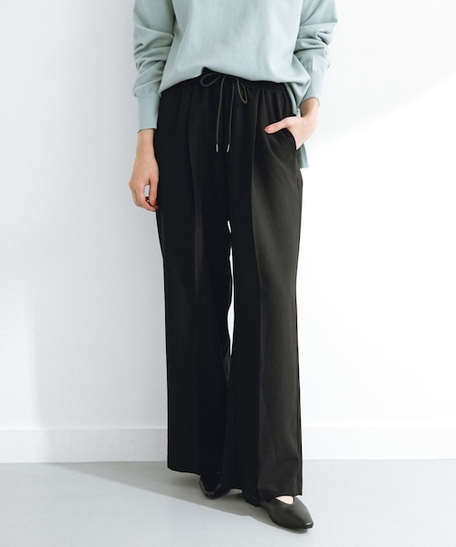 タックワイドイージーパンツ