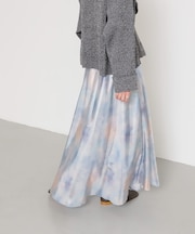 ボカシプリントロングスカート