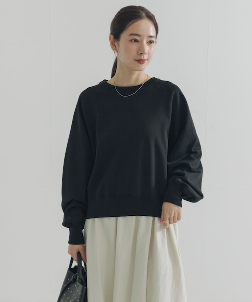 スーピマコットンラグランスウェット