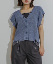 ダメージニットベスト